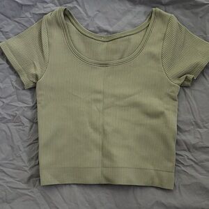 Athleta Sage Ribbed Short Sleeve Top